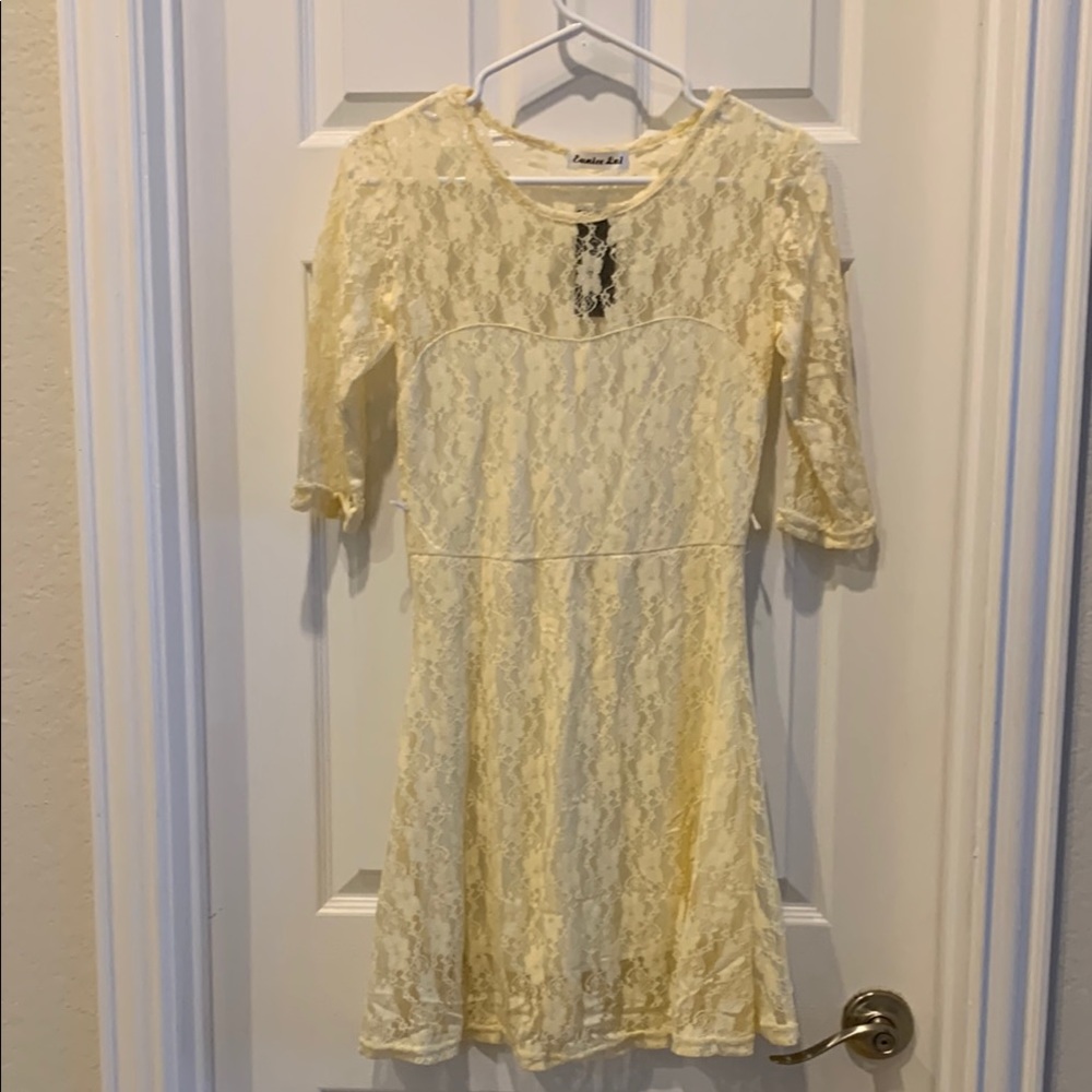 Elegant Lace Dress in Cream